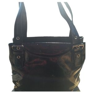 Black leather purse
